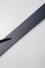 Dolce & Gabbana Blue Leather Classic Metal Logo Buckle Belt