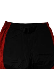 Dolce & Gabbana Black Red Leopard Print Nylon Jogger Pants