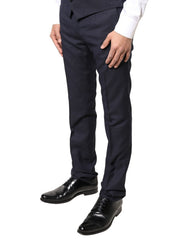 Dolce & Gabbana Gray Wool Formal Dress Men Trousers Pants