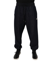 Dolce & Gabbana Black Cotton Blend Men Jogger Trouser Pants
