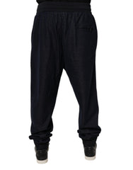 Dolce & Gabbana Black Cotton Blend Men Jogger Trouser Pants