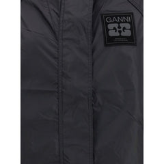 Ganni Black Nylon Shell Jacket