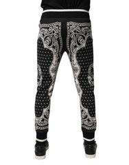 Dolce & Gabbana Black Cotton Bandana Jogger Sweatpants Pants