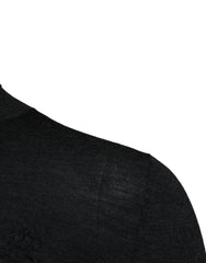 Dolce & Gabbana Black Wool Turtle Neck Men Pullover Sweater
