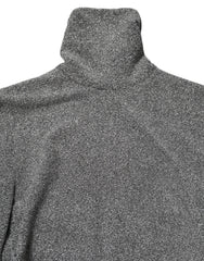 Dolce & Gabbana Gray Nylon Bodycon Sheath Long Sleeves Dress