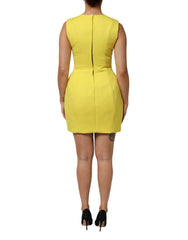 Dolce & Gabbana Yellow A-line Sheath Sleeveless Mini Dress