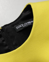 Dolce & Gabbana Yellow A-line Sheath Sleeveless Mini Dress