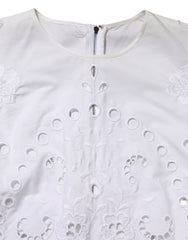 Dolce & Gabbana White Cut Out A-line Sheath Mini Dress