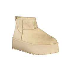 Laura Biagiotti Beige Polyester Women Boot