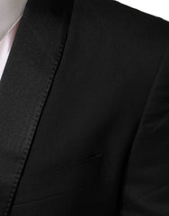 Dolce & Gabbana Black MARTINI 1 Button Suit Jacket Blazer