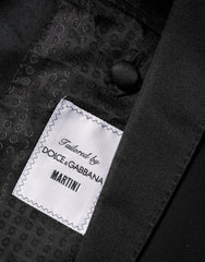 Dolce & Gabbana Black MARTINI 1 Button Suit Jacket Blazer