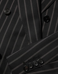 Dolce & Gabbana Black Stripes SICILIA 1 Button Suit Blazer