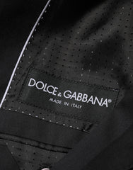 Dolce & Gabbana Black Cotton 2 Buttons Suit Jacket Blazer