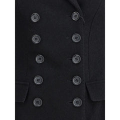 Dolce & Gabbana Black Fleece Wool Coat