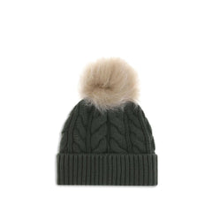 Moncler Grenoble Green Fleece Wool Beanie