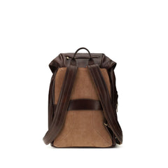 Brunello Cucinelli Brown Calf Leather Bos Taurus Backpack