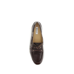 Bally Brown Calf Leather Bos Taurus Slip-On Loafers