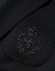 Dolce & Gabbana Black Viscose 2 Buttons Suit Jacket Blazer