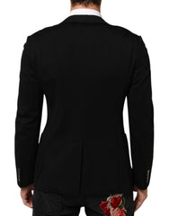 Dolce & Gabbana Black Viscose 2 Buttons Suit Jacket Blazer