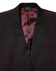 Dolce & Gabbana Maroon Wool 2 Buttons Suit Jacket Blazer