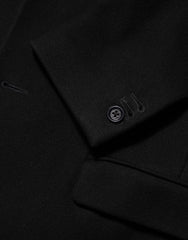 Dolce & Gabbana Black Wool Buttoned Men Trench Coat Jacket