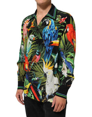 Dolce & Gabbana Multicolor Parrot Print Lounge Casual Shirt