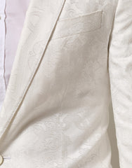 Dolce & Gabbana White Brocade 2 Piece MARTINI Formal Suit
