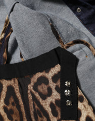 Dolce & Gabbana Dark Blue Cotton Collared Denim Coat Jacket