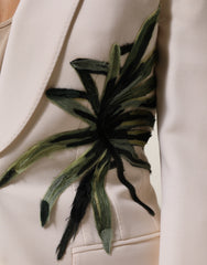 Dolce & Gabbana Beige Embroidered Single Breasted Jacket