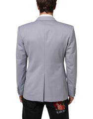 Dolce & Gabbana Gray Wool SICILIA 2 Buttons Men Suit Blazer