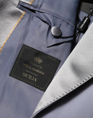 Dolce & Gabbana Gray Wool SICILIA 2 Buttons Men Suit Blazer