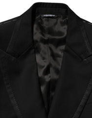 Dolce & Gabbana Black Wool 1 Button Suit Jacket Men Blazer
