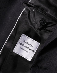 Dolce & Gabbana Black Wool 2 Buttons Suit Jacket Men Blazer