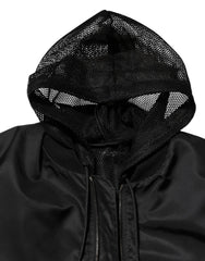 Dolce & Gabbana Black Nylon Hooded Full Zip Bomber Men Jacket
