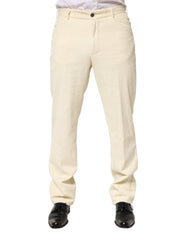 Burberry Beige Corduroy Cotton Straight Men Trouser Pants