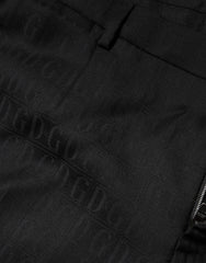 Dolce & Gabbana Black Wool Mid Waist Dress Men Trouser Pants