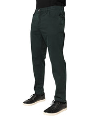 Dolce & Gabbana Green Cotton Stretch Men Loose Denim Jeans
