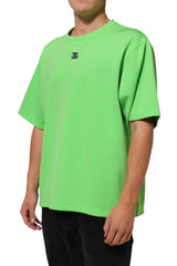 Dolce & Gabbana Green Logo Crew Neck Short Sleeves T-shirt