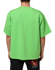 Dolce & Gabbana Green Logo Crew Neck Short Sleeves T-shirt