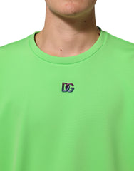 Dolce & Gabbana Green Logo Crew Neck Short Sleeves T-shirt