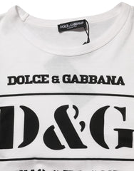 Dolce & Gabbana White Logo Camouflage Crew Neck Men T-shirt