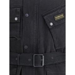 Barbour International Black Cotton Coat