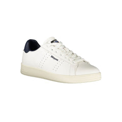 Blauer White Leather Men Sneaker