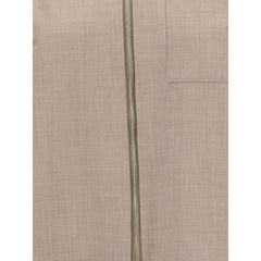 Fabiana Filippi Beige Fleece Wool Coat