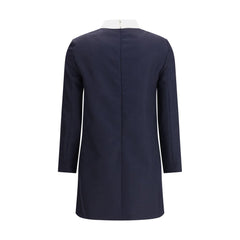 Thom Browne Blue Fleece Wool Casual Dress