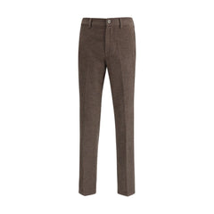 Cruna Brown Cotton Casual Pants