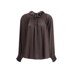 Burberry Brown Silk Blouse