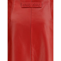 Miu Miu Red Lamb Ovis Aries Aries Long Skirt