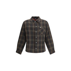 Represent Brown Cotton Pattern Shirt