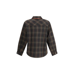 Represent Brown Cotton Pattern Shirt